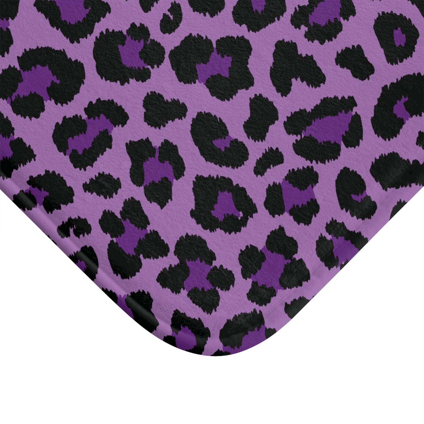 Purple Leopard Spots Animal Print Cheetah Bath Mat