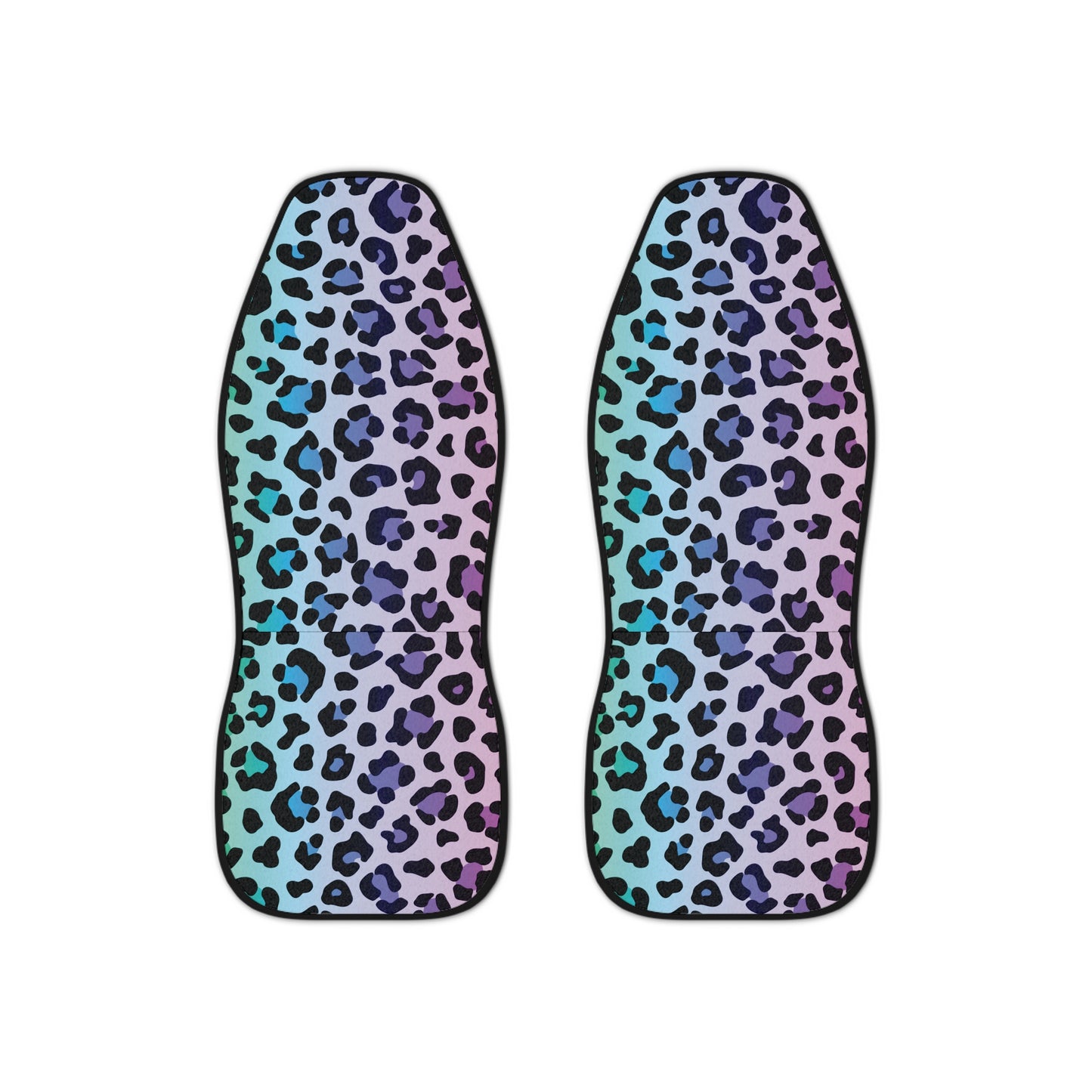 Blue and Purple Leopard Cheetah Animal Print Car Seat Covers