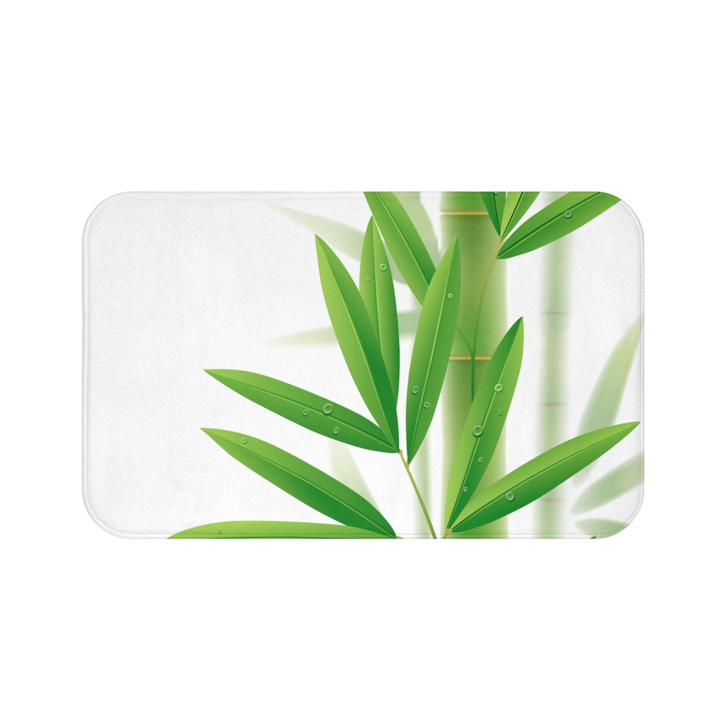 Bamboo Print Botanical Bath Mat