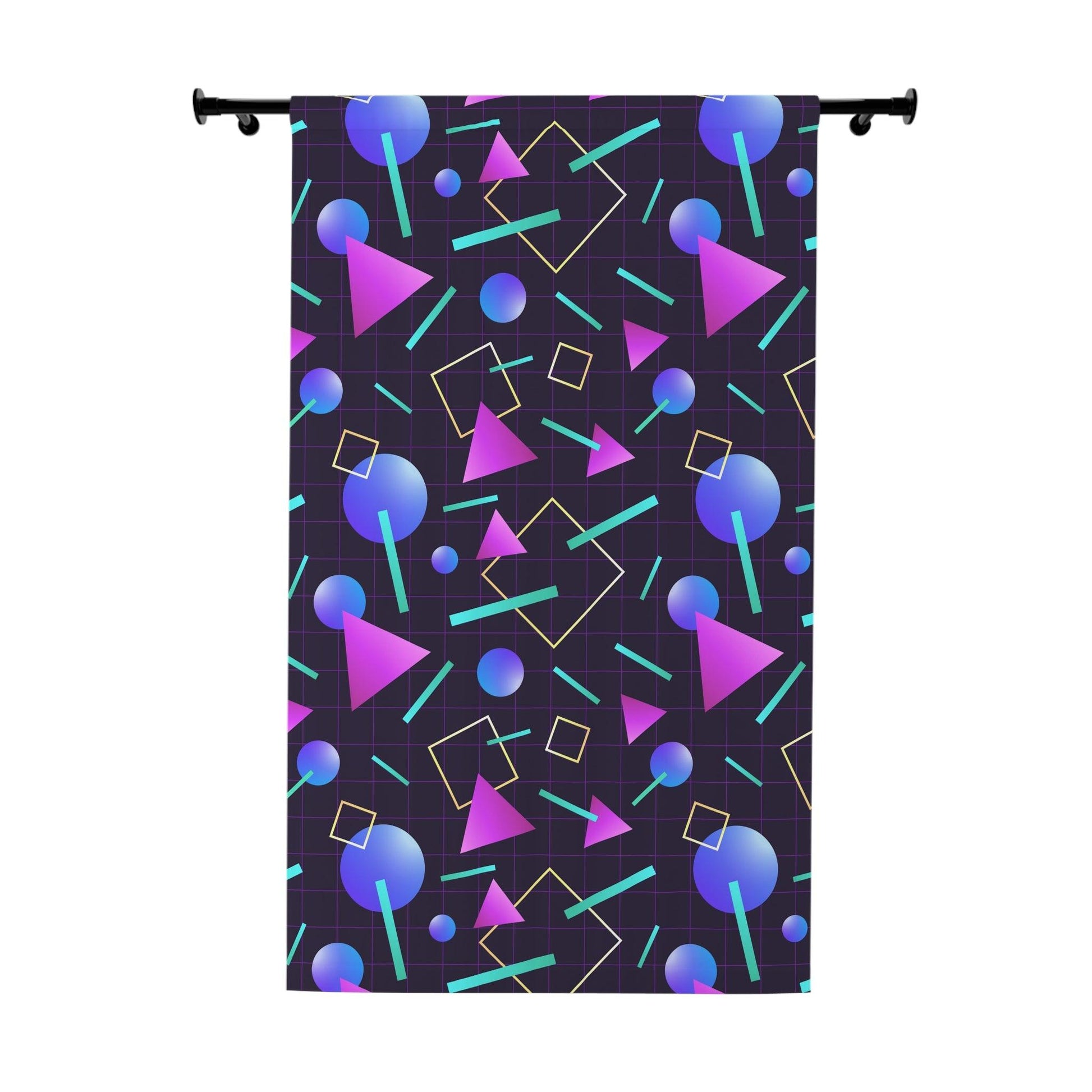 Retro 80s 90s Vaporwave Aesthetic Purple & Indigo Blackout Window Curtain | lovevisionkarma.com