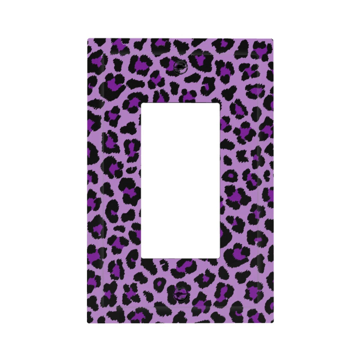Purple Leopard Spots Cheetah Animal Print MCM Rocker Light Switch Cover (1 Gang Wall Plate)