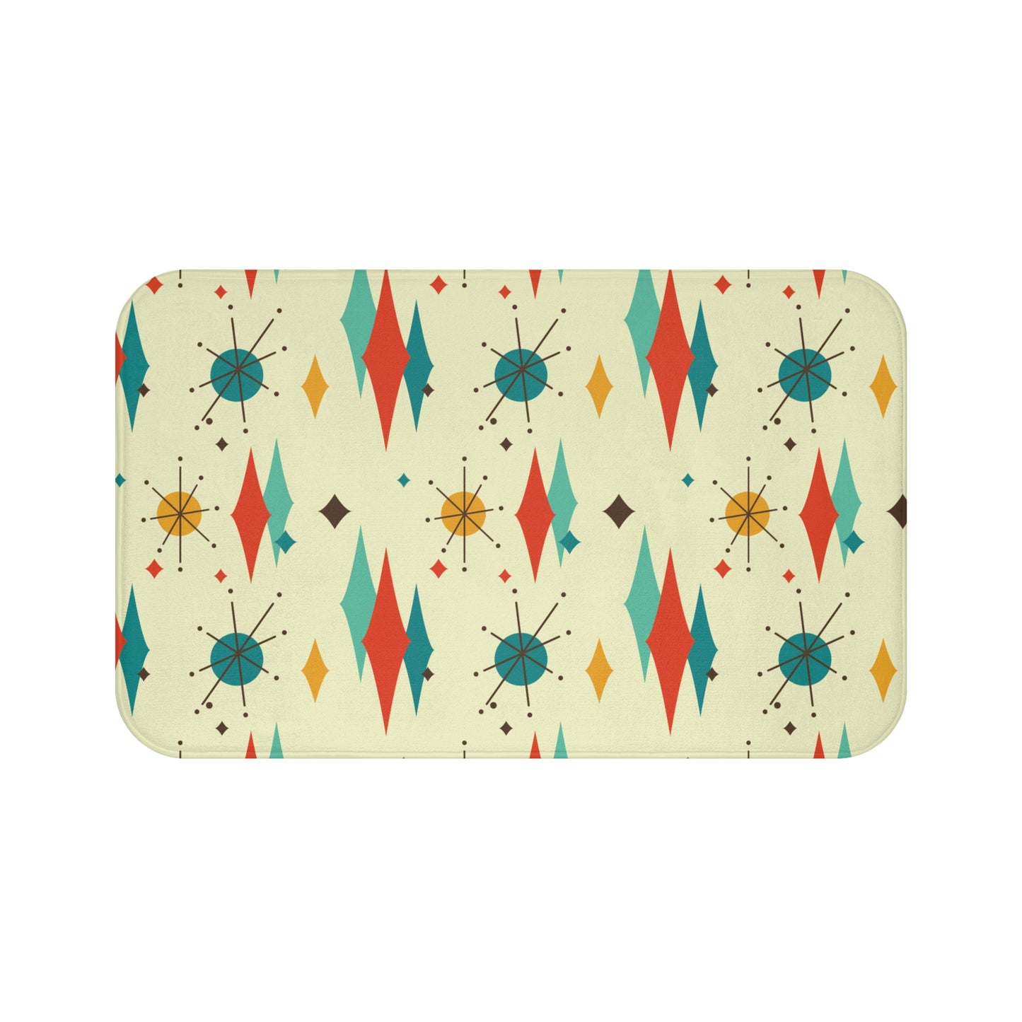 Vintage 1950's Atomic Diamond Retro Mid Century Modern Bath Mat