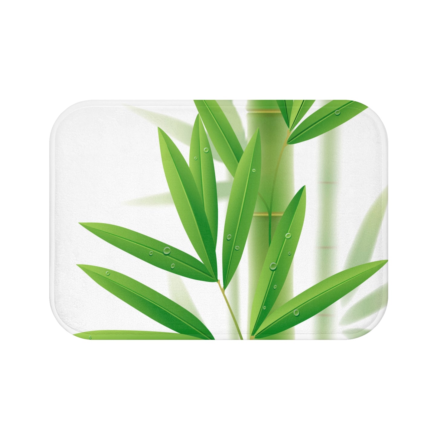 Bamboo Print Botanical Bath Mat