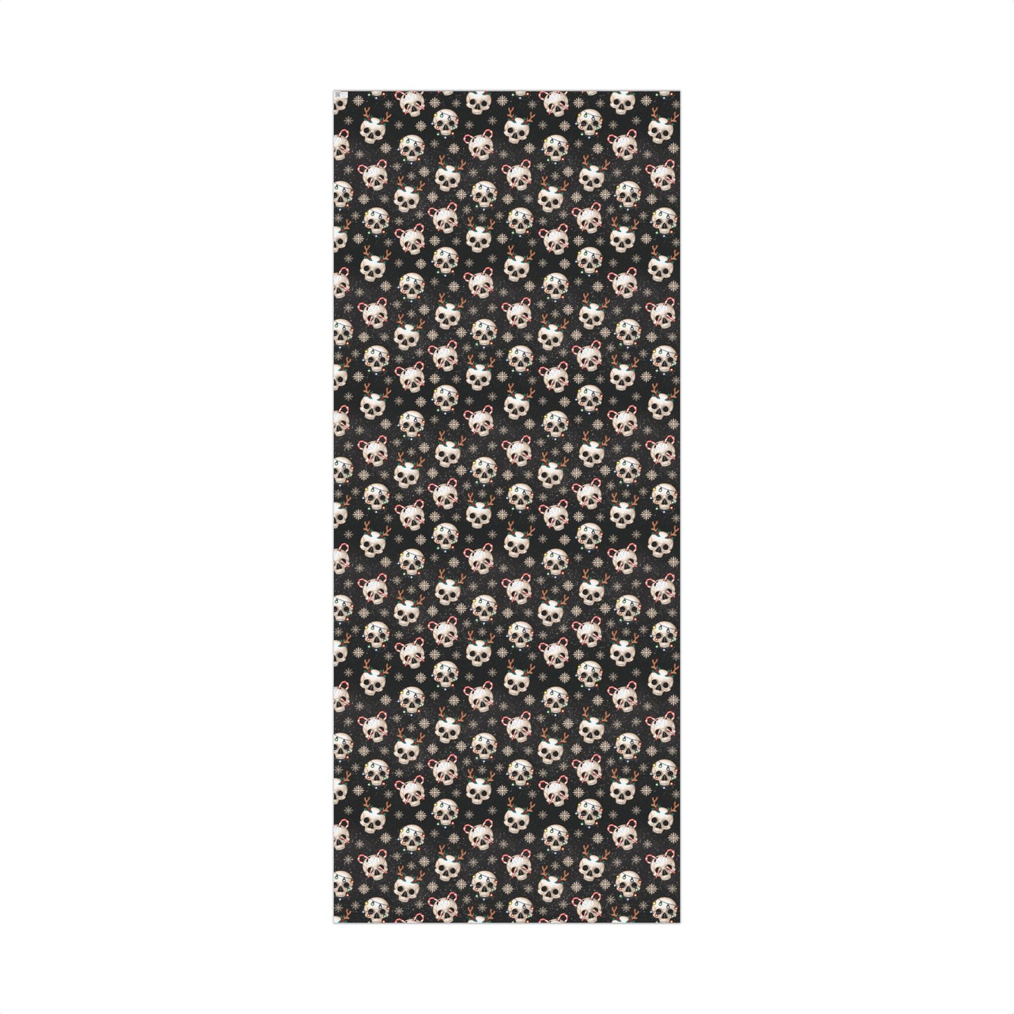 Goth Christmas Skulls, Gothmas & Creepmas Black Eco-Friendly Holiday Gift Wrap