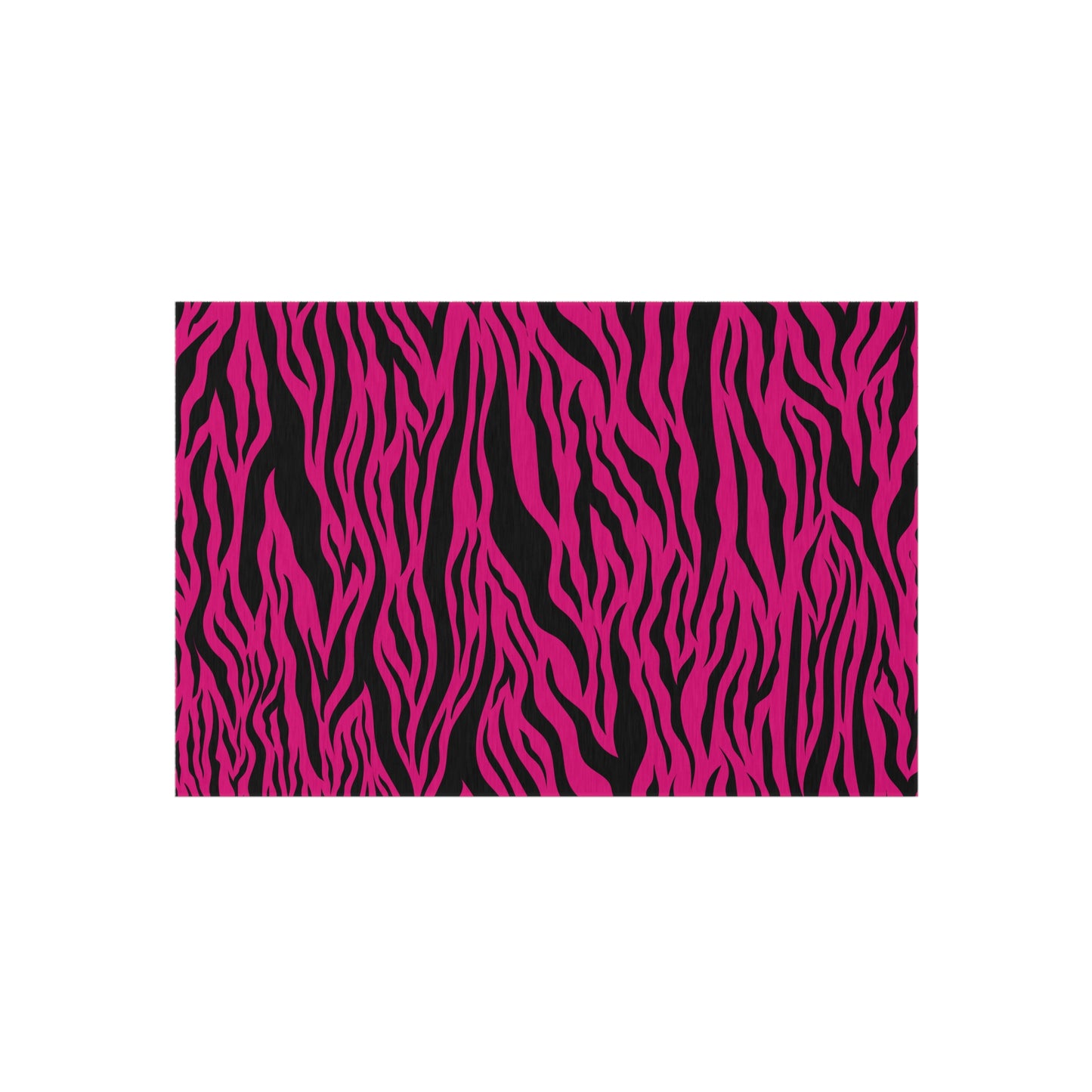 Pink Tiger Stripe Animal Print Indoor/Outdoor Accent Rug