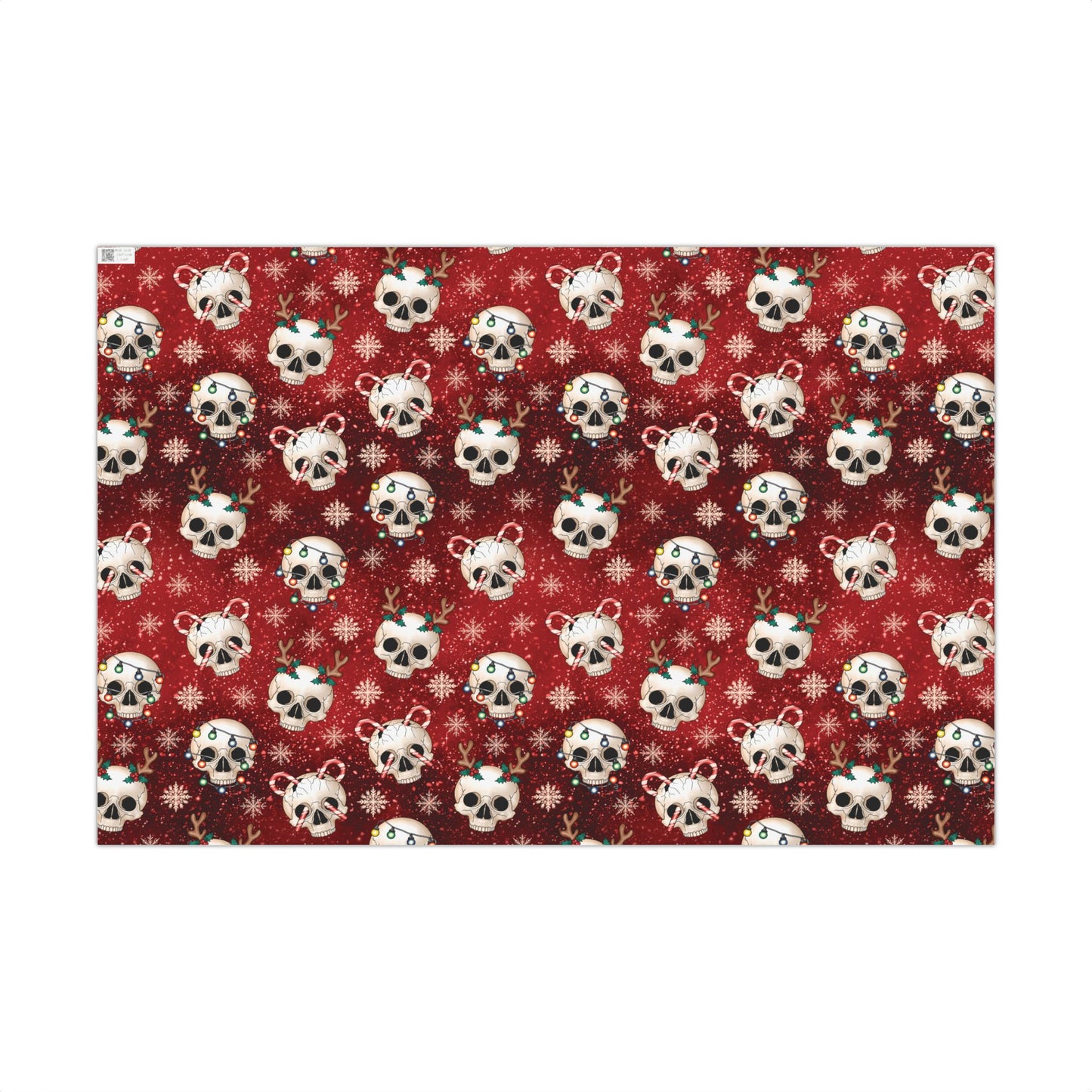 Goth Christmas Skulls Festive Red Creepmas Eco-Friendly Gift Wrap