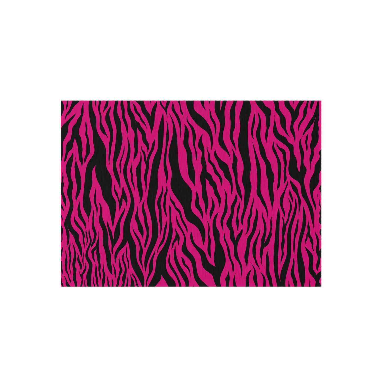 Pink Tiger Stripe Animal Print Indoor/Outdoor Accent Rug