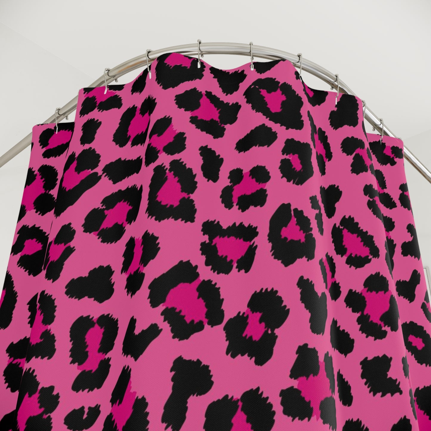 Pink Leopard Cheetah Animal Print Shower Curtain