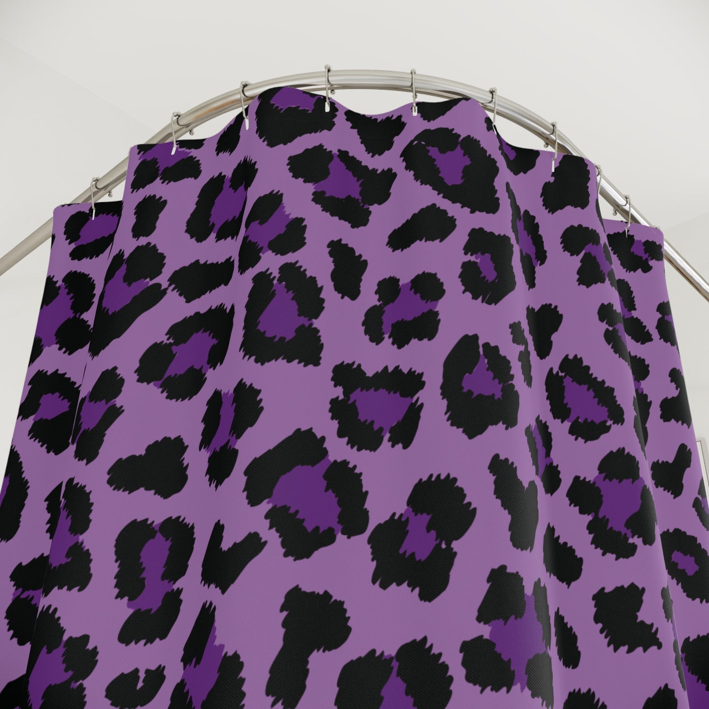 Purple Leopard Spots Cheetah Animal Print Shower Curtain