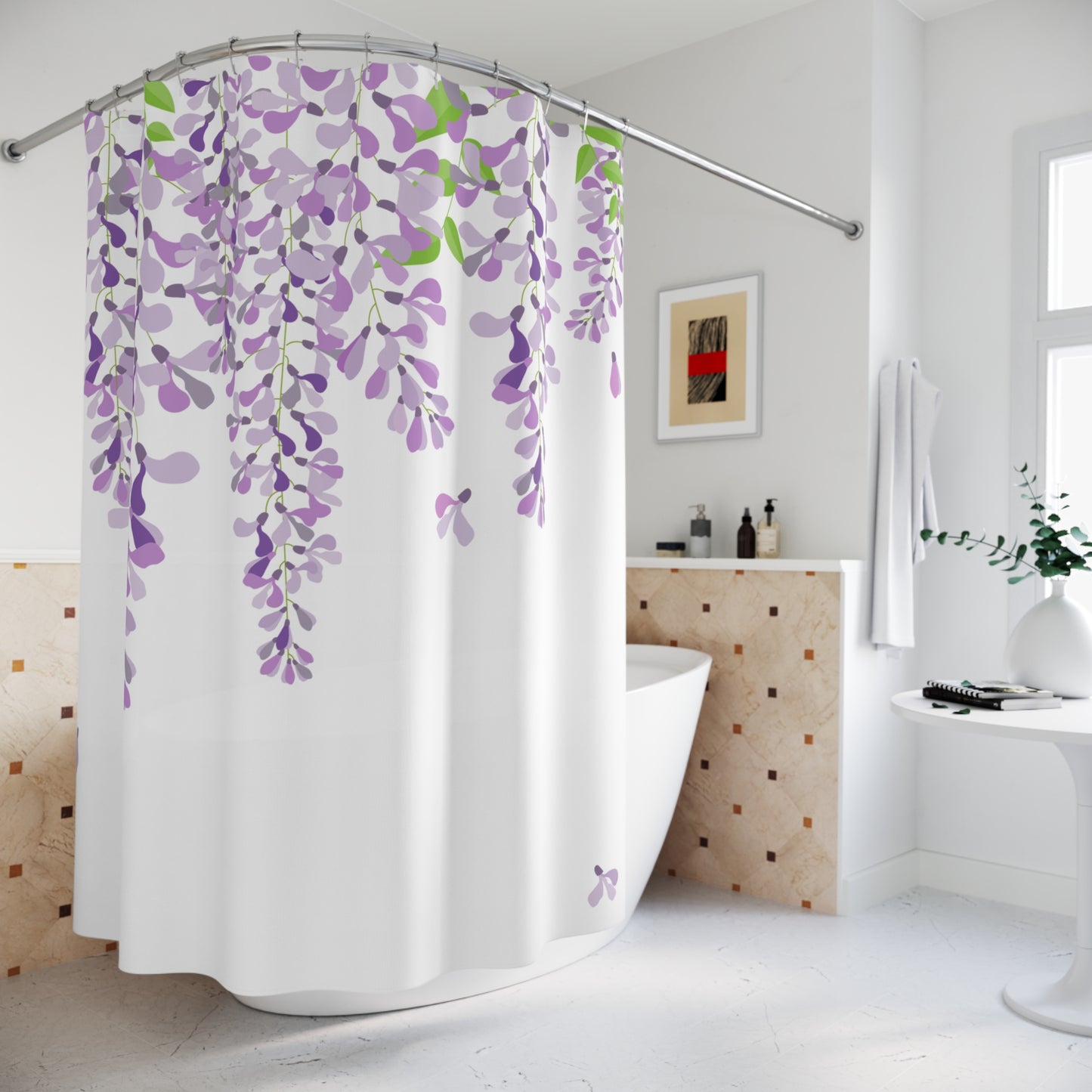 Wisteria Branches Botanical Shower Curtain