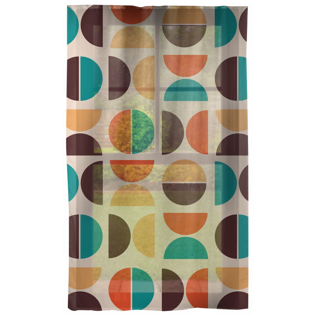 Mid Century Mod Retro Geometric Multicolor Curtains | lovevisionkarma.com