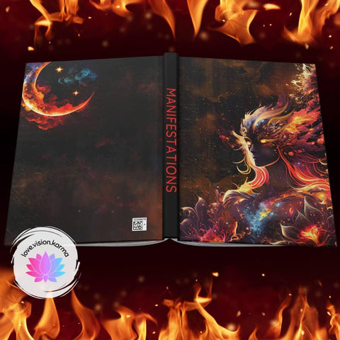 Phoenix Manifestations Journal, Dream Affirmations Notebook Hardcover Matte | lovevisionkarma.com