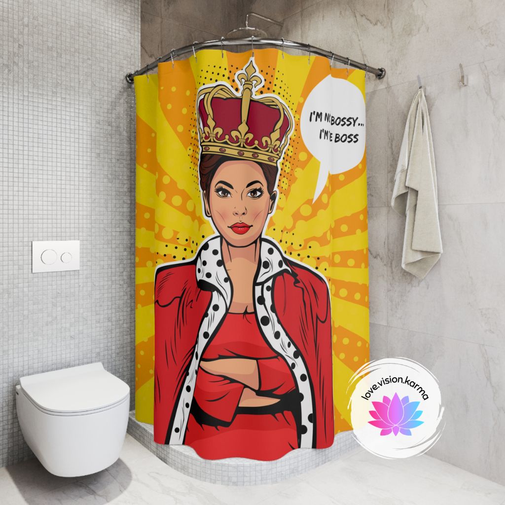 "I'm the Boss" Comic Pop Art Shower Curtain