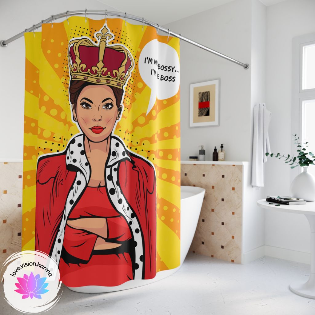 "I'm the Boss" Comic Pop Art Shower Curtain