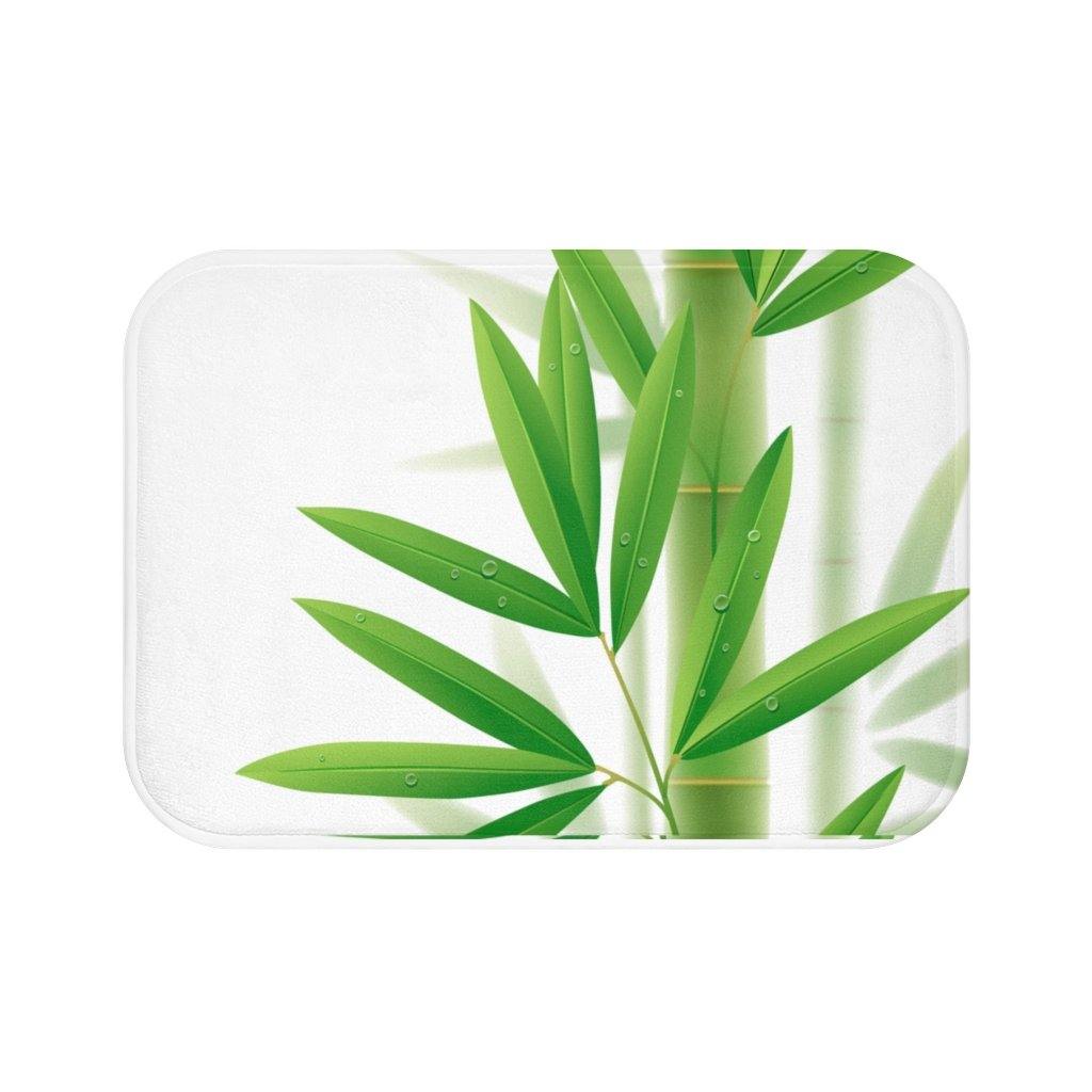 Bamboo Print Botanical Bath Mat | lovevisionkarma.com