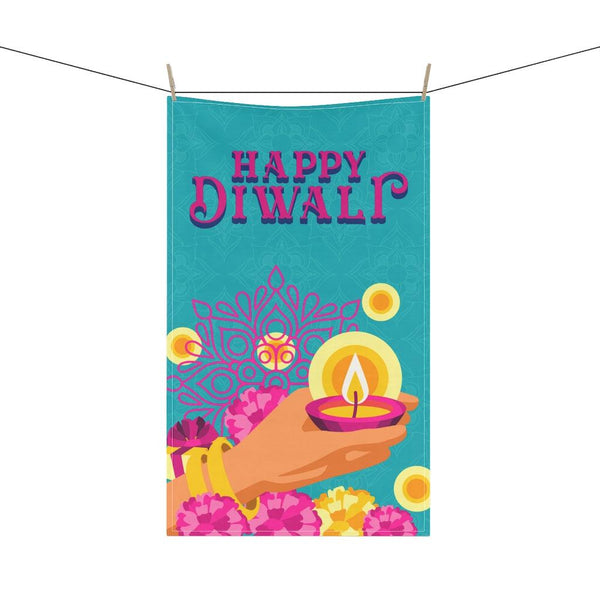 Diwali Home Decor, Festive & Colorful Kitchen Tea Towel | lovevisionkarma.com