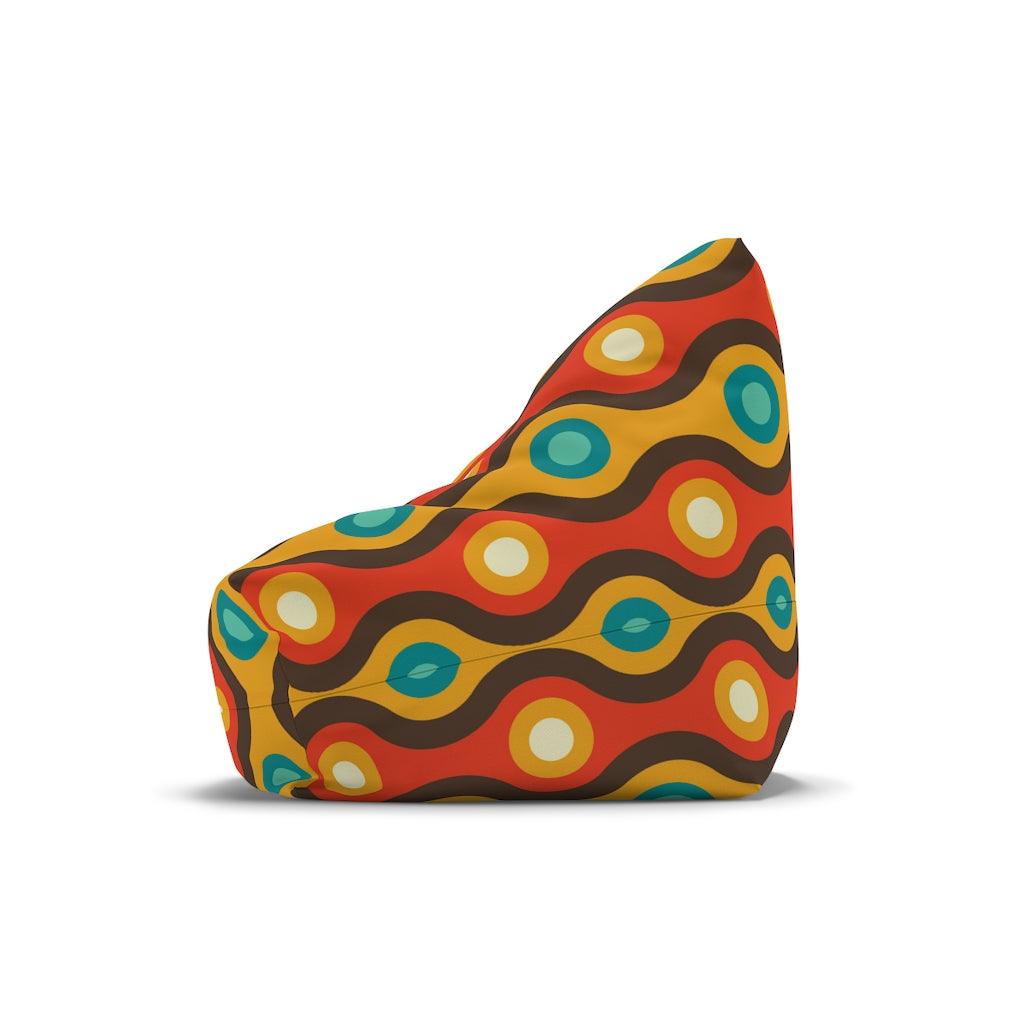 Mid Century Mod Groovy Multicolor Bean Bag Chair COVER | lovevisionkarma.com