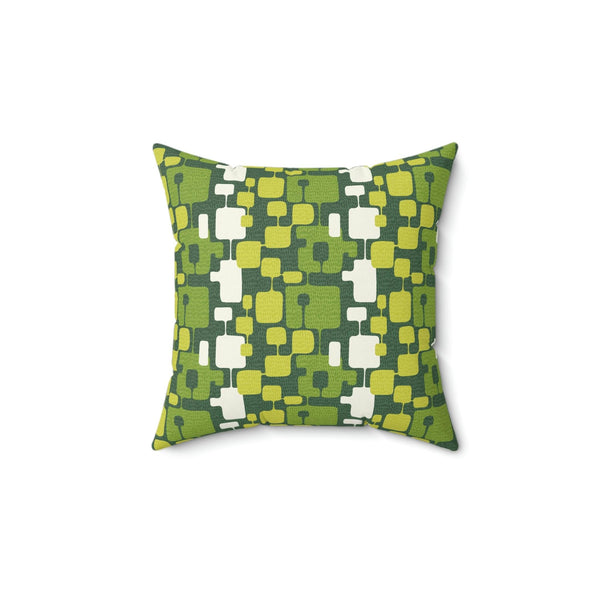 Groovy 60's Mod Abstract Chartreuse Green MCM Pillow | lovevisionkarma.com