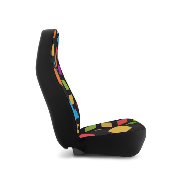 Colorful Geometric MCM Car Seat Covers | lovevisionkarma.com