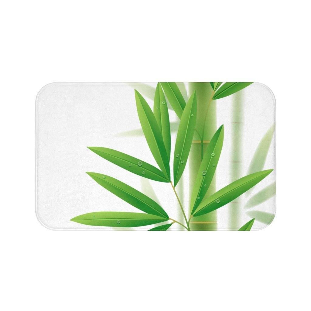 Bamboo Print Botanical Bath Mat | lovevisionkarma.com