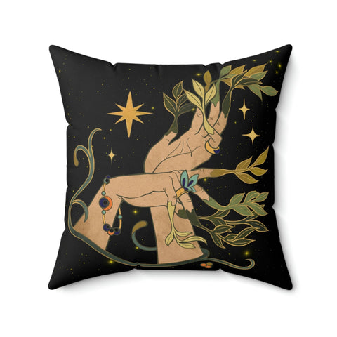 Boho Forest Nymph Celestial Mystic Throw Pillow | lovevisionkarma.com
