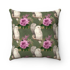 Vintage Snowy Owl Retro Multicolor Pillow | lovevisionkarma.com