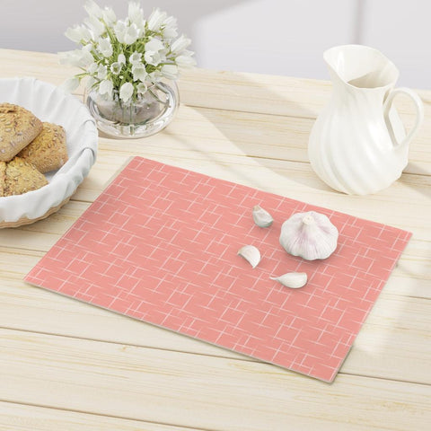 Retro Mid Century Modern Pink Glass Cutting Board | lovevisionkarma.com