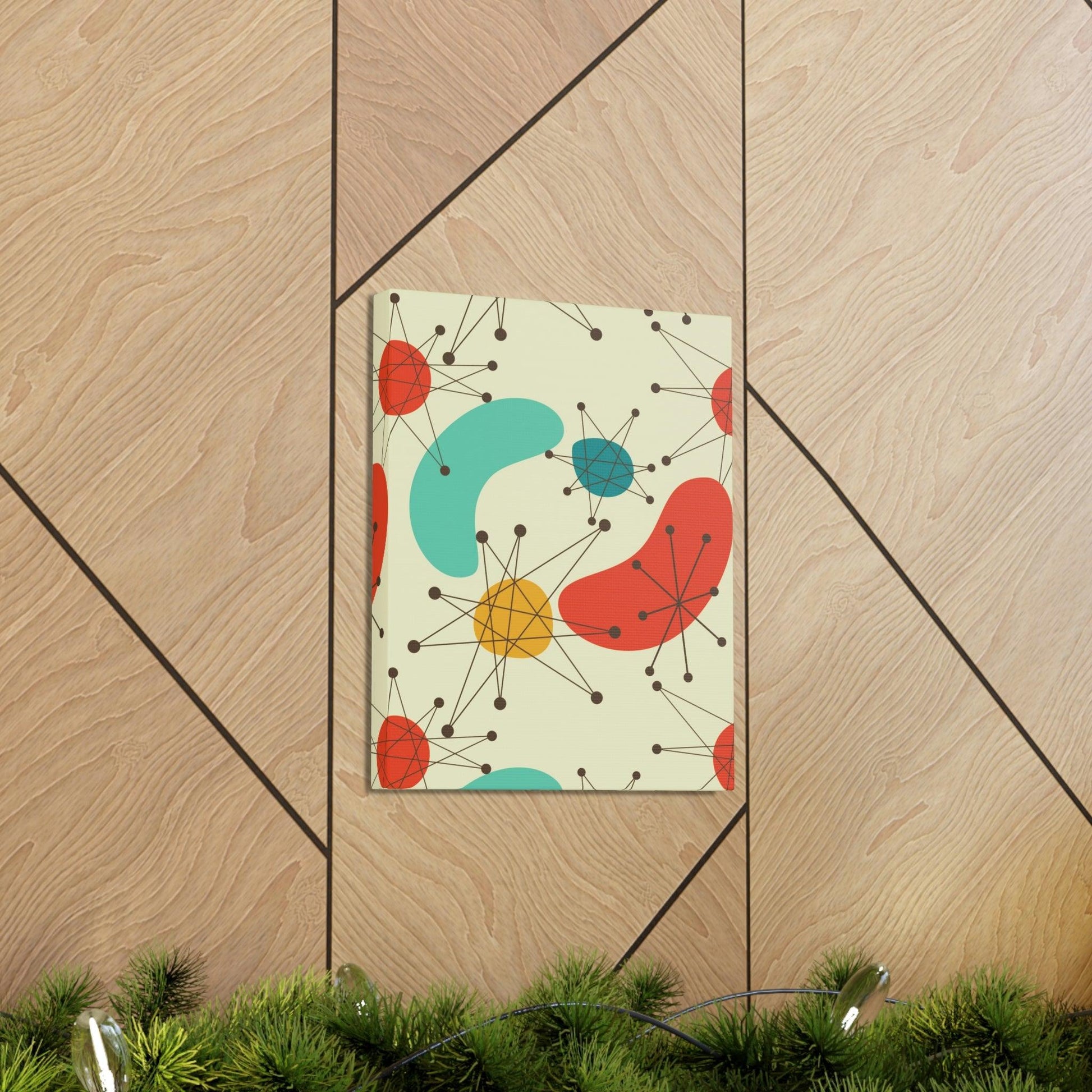 Retro 50s Atomic Burst and Boomerang Mid Century Mod Canvas Gallery Wrap | lovevisionkarma.com