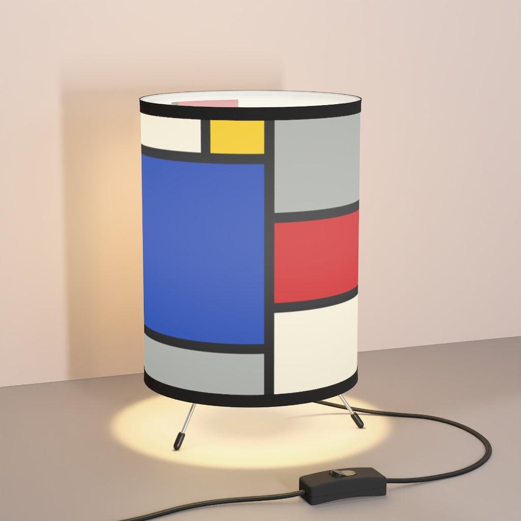 Retro Mondrian Inspired Multicolor Tabletop Lamp | lovevisionkarma.com