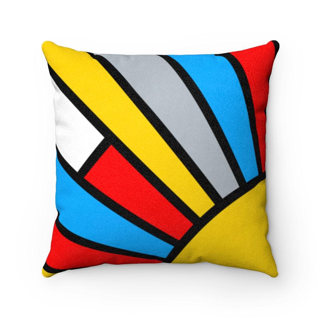 Retro Mondrian Inspired Abstract Art MCM Throw Pillow | lovevisionkarma.com