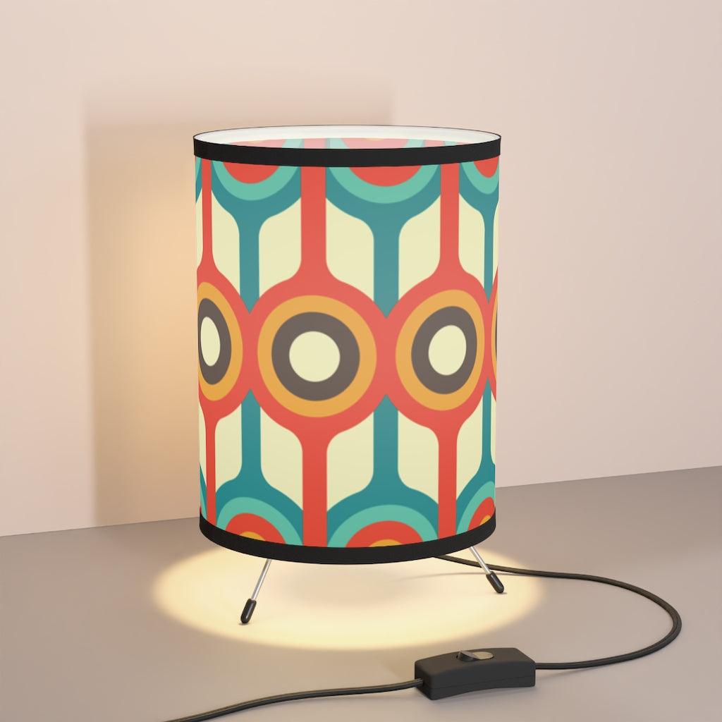 Retro Geometric Multicolor MCM Tabletop Accent Lamp | lovevisionkarma.com