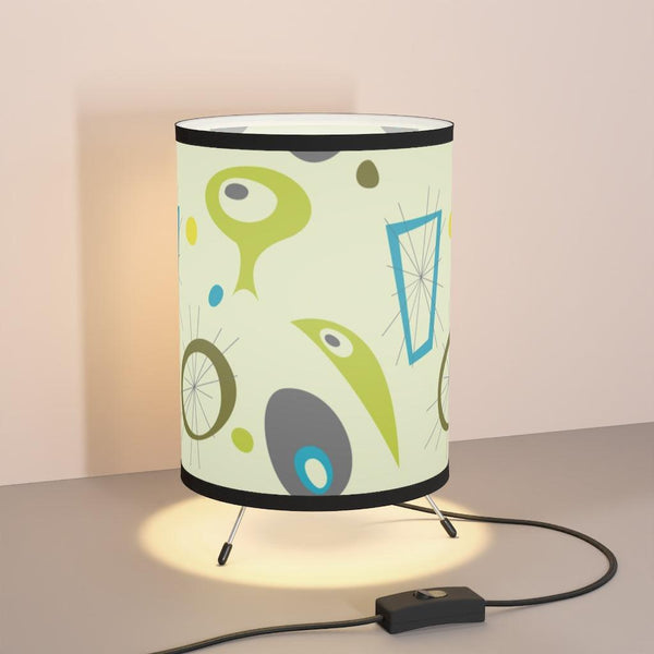 Retro 50's Atomic Green Mid Century Modern Tabletop Lamp | lovevisionkarma.com