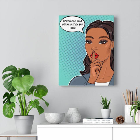 "HBIC" Comic Pop Art Canvas Gallery Wrap | lovevisionkarma.com