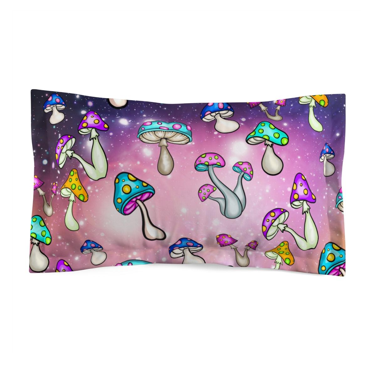 Cosmic Mushroomcore Galaxy Multicolor Pillow Sham | lovevisionkarma.com
