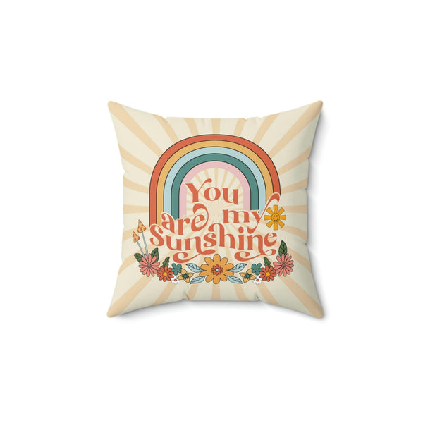 Groovy 60s "You Are My Sunshine" Colorful MCM Throw Pillow | lovevisionkarma.com