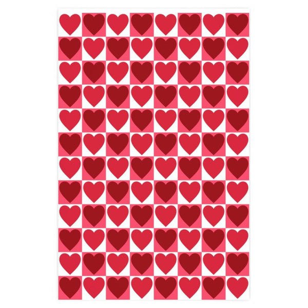 Red Hearts Valentine Gift Wrapping Paper | lovevisionkarma.com