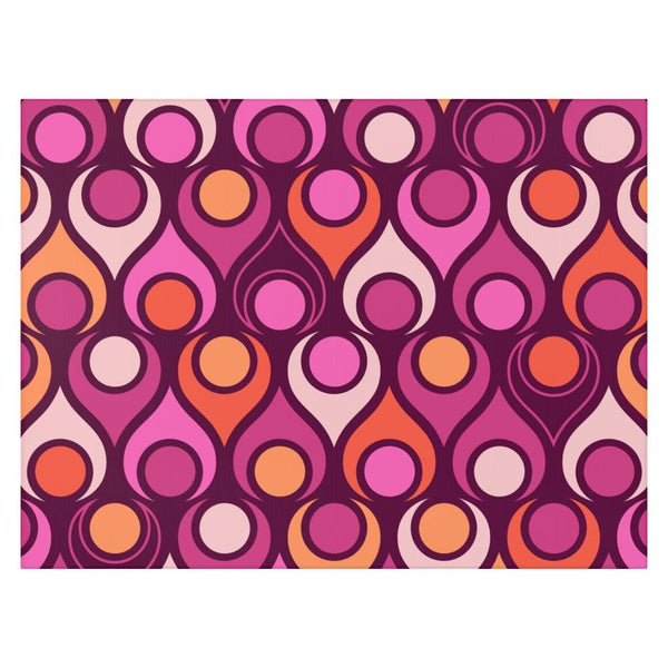 Mid Century Modern Magenta Purple Geometric Non-Slip Rug | lovevisionkarma.com