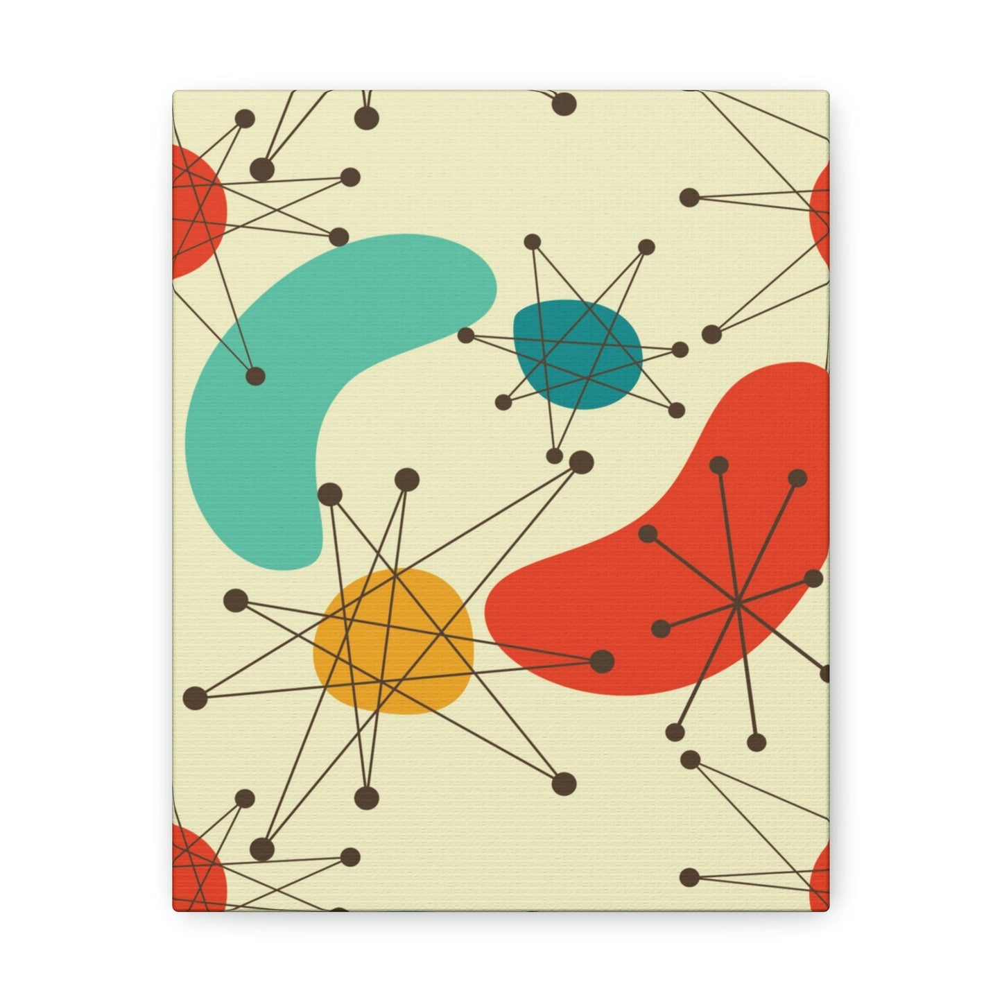 Retro 50s Atomic Burst and Boomerang Mid Century Mod Canvas Gallery Wrap | lovevisionkarma.com