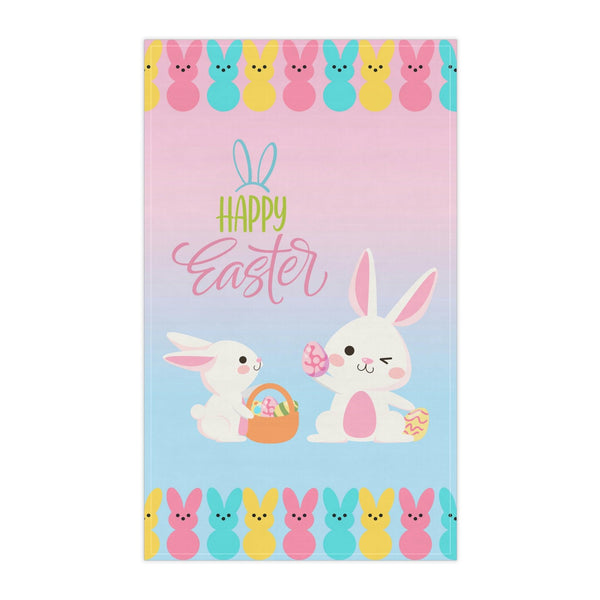 Cute Easter Bunny Colorful Kitchen Tea Towel | lovevisionkarma.com