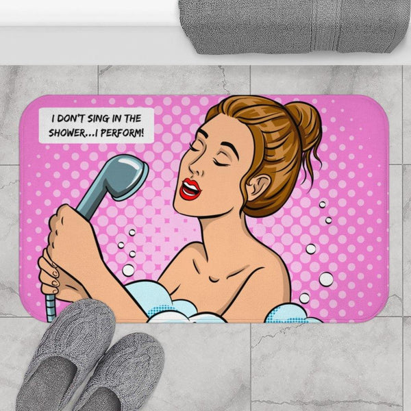 "Superstar" Comic Pop Art Funny Bath Mat | lovevisionkarma.com