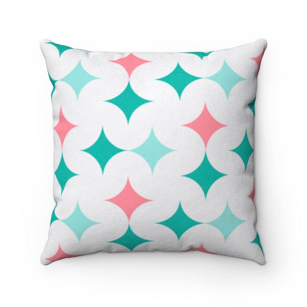 Retro 50s Mid Century Modern Atomic Starburst Pastel Pillow | lovevisionkarma.com