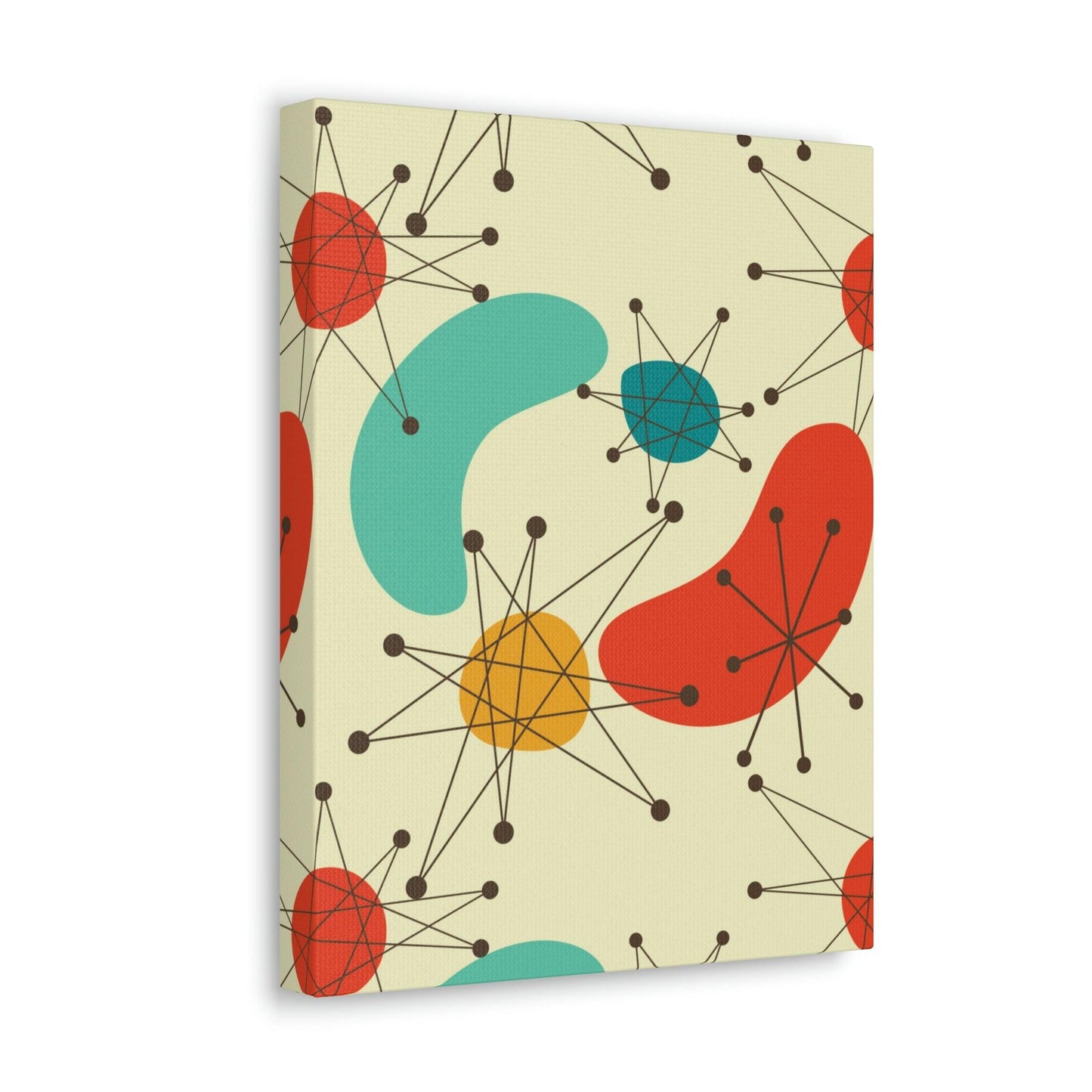 Retro 50s Atomic Burst and Boomerang Mid Century Mod Canvas Gallery Wrap | lovevisionkarma.com