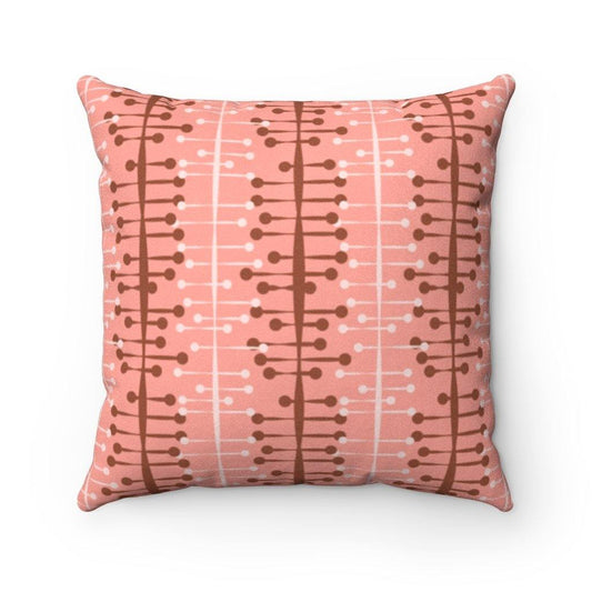 Mid Century 50's Retro MCM Pink Lines Pillow | lovevisionkarma.com