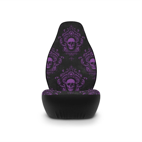 Purple Skull Glam Goth Black Car Seat Covers | lovevisionkarma.com