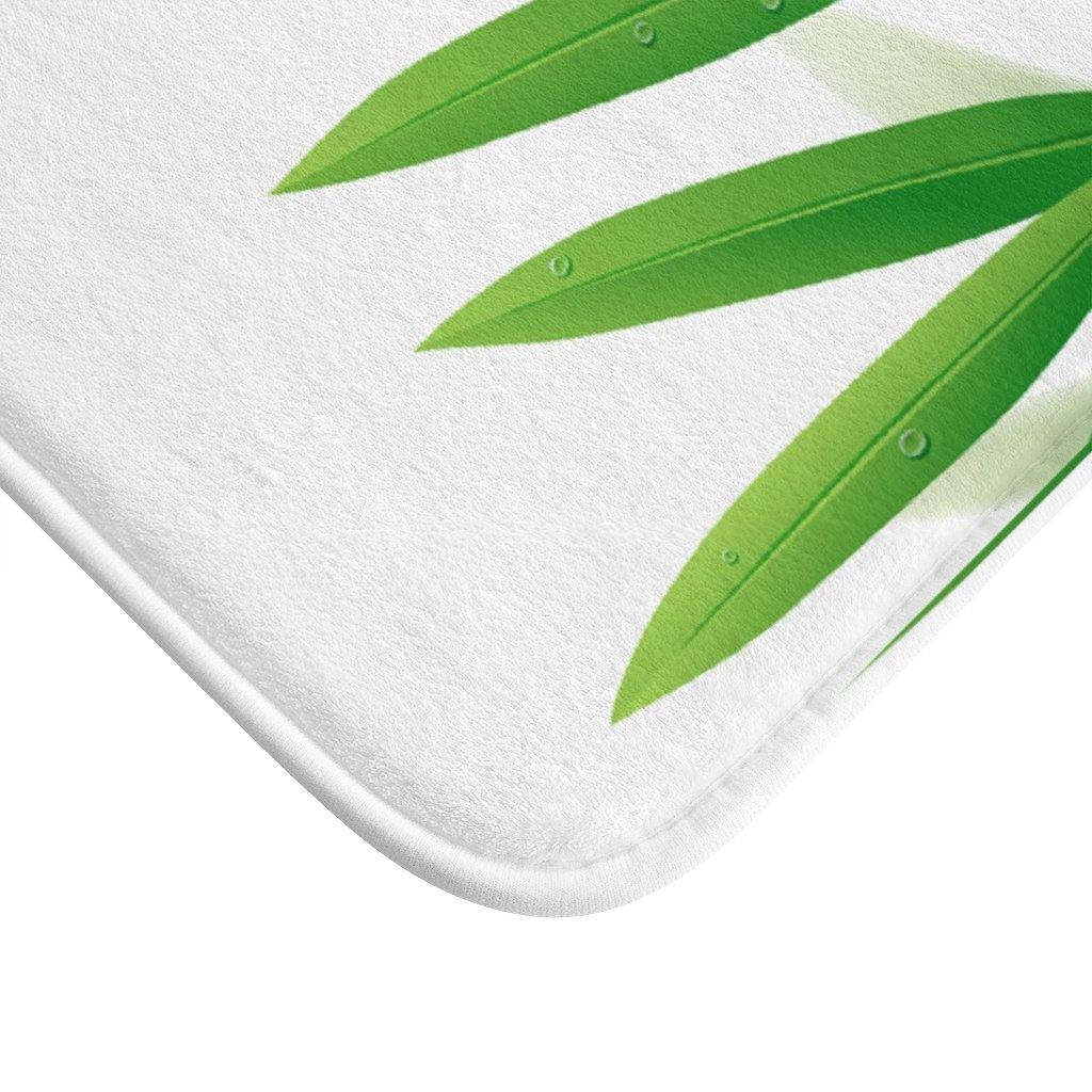 Bamboo Print Botanical Bath Mat | lovevisionkarma.com