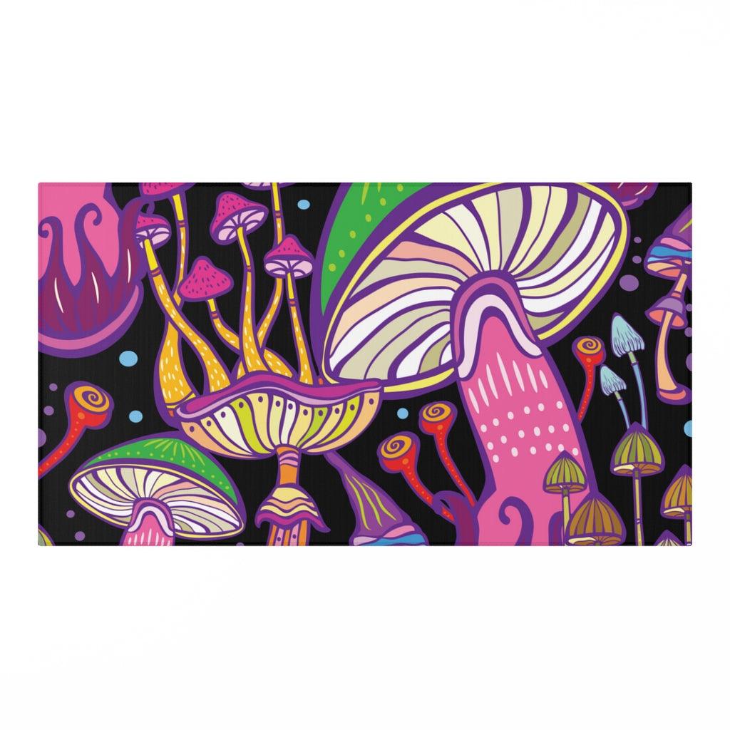 Retro Trippy Mushroom Hippie Colorful Anti-Slip Rug | lovevisionkarma.com