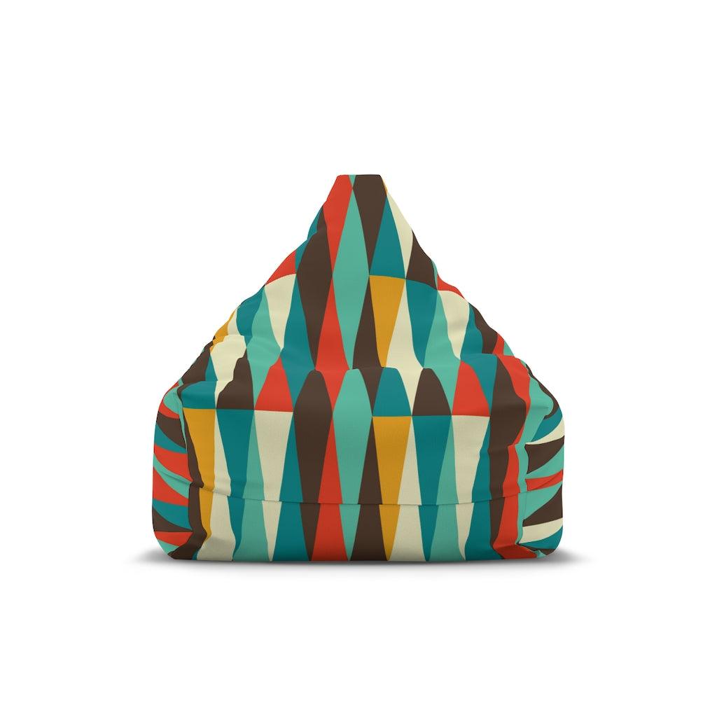 Mid Century Multicolor Diamonds Bean Bag Chair COVER | lovevisionkarma.com
