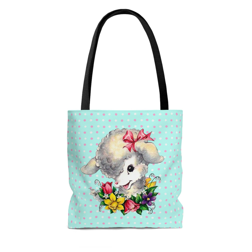 Retro Lamb Vintage Easter Kitsch Tote Bag