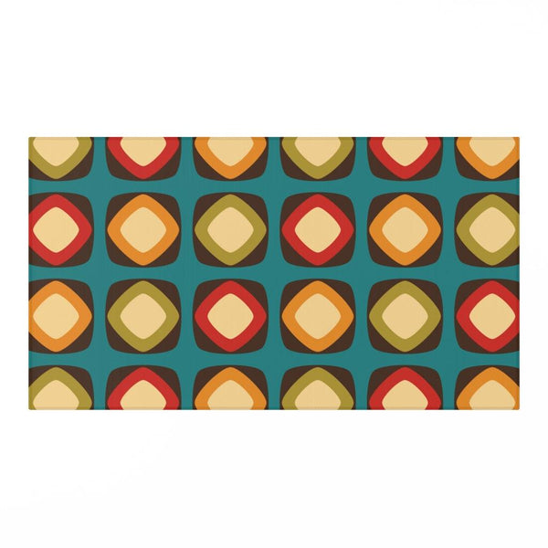 Retro Mod Squares Multicolor MCM Accent Rug | lovevisionkarma.com