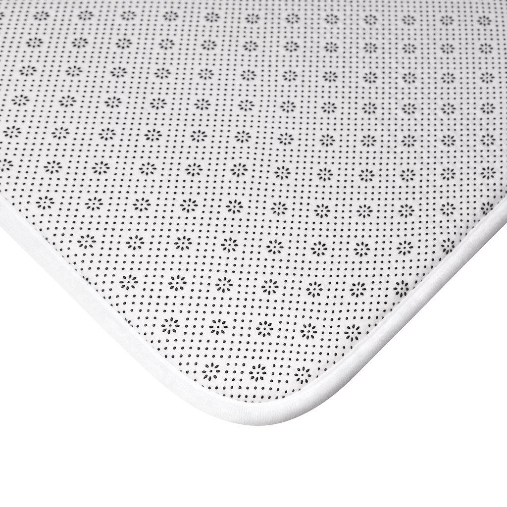 "Get Naked" White Funny Modern Minimalist Bath Mat | lovevisionkarma.com